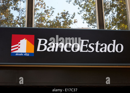 Banco Estado Santiago Chili Banque D'Images