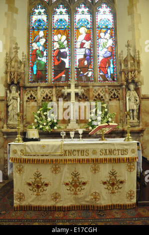 Modifier dans l'église paroissiale de Wormingford Essex, UK Banque D'Images