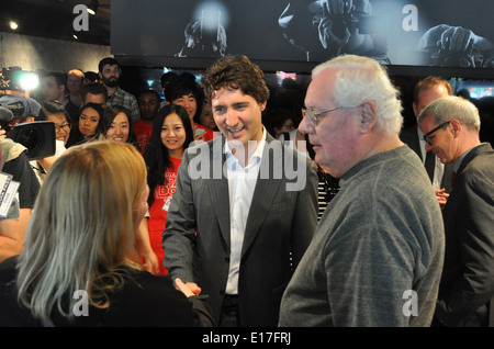 Justin Trudeau à un événement politique Banque D'Images