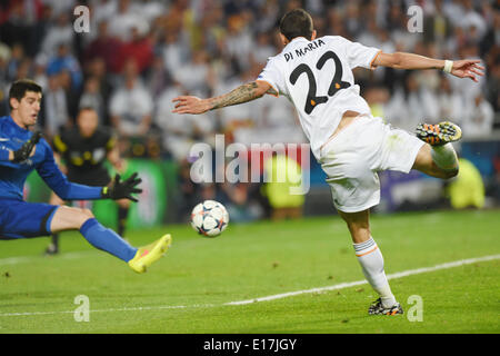 Lisbonne, Portugal. 24 mai, 2014. Angel Di Maria (Réel) : Football/soccer match de finale de la Ligue des Champions entre le Real Madrid 4-1 Atletico de Madrid à l'Estadio da Luz à Lisbonne, Portugal . © EXTRÊME-ORIENT PRESSE/AFLO/Alamy Live News Banque D'Images