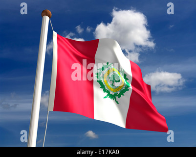 Drapeau de la ville de Raleigh (isolé avec clipping path) Banque D'Images