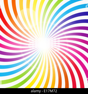 Résumé Contexte hypnotique Rainbow Vector Illustration Banque D'Images