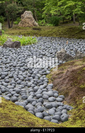 Hogon-in 'jardin zen Le Jardin de la Lion's Roar". Hogon-in a été construit comme un sous-temple de Tenryu-ji. Banque D'Images