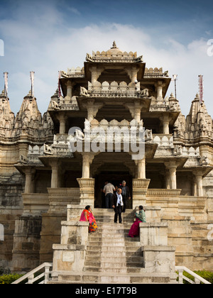 L'Inde, Rajasthan, Pali District, Temple Ranakpur Jain Banque D'Images