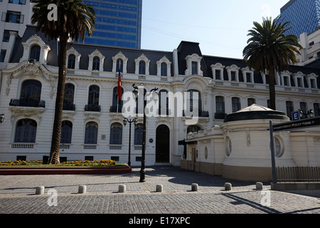 Palacio subercaseaux maison du club des officiers de la force aérienne du Chili Santiago du Chili Banque D'Images