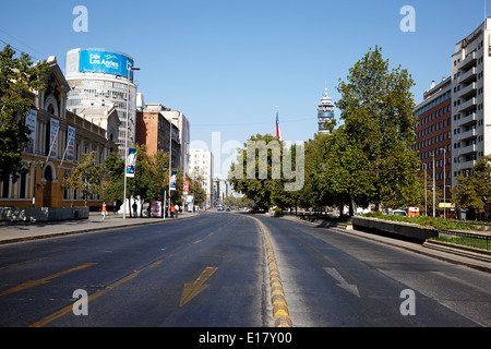 Avenida Libertador General Bernardo O'Higgins centre-ville de Santiago du Chili Banque D'Images