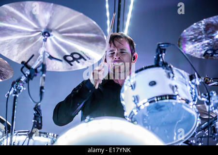 Detroit, Michigan, USA. 26 mai, 2014. Le batteur KELLII Scott de l'échec d'effectuer sur le North American Reunion Tour à Saint Andrews Hall à Detroit, MI, le 25 mai 2014 Crédit : Marc Nader/ZUMA/ZUMAPRESS.com/Alamy fil Live News Banque D'Images