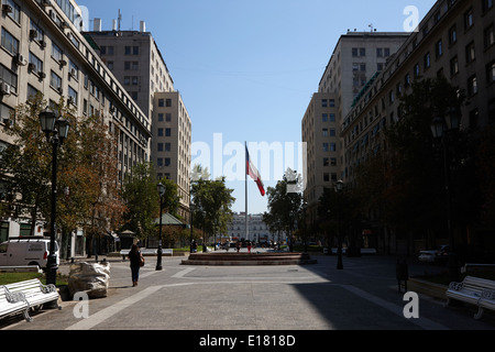 Paseo bulnes à vers bulnes square et de la moneda palace Santiago Chili Banque D'Images