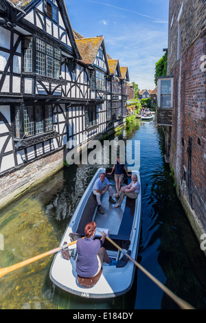 Rivière nautique voyage sur la rivière Stour Canterbury Kent Banque D'Images