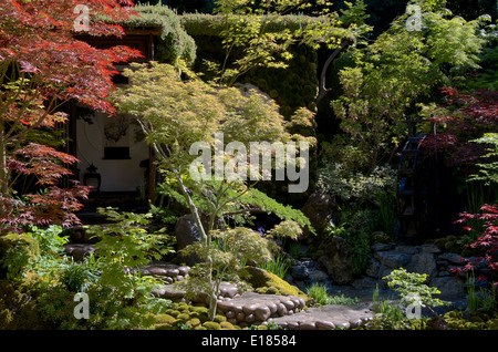 Togenkyo jardin conçu par Kazuyuki Ishihara. L'Artisan Garden a remporté une médaille d'or au RHS Chelsea Flower Show 2014 Banque D'Images