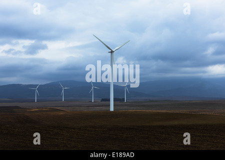 Wind farm in valley, hotel Andalousie'a, Espagne Banque D'Images