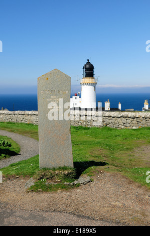 Dunnet Head Lighthouse ,Ecosse.Lieu plus au nord sur la terre ferme ,UK. Banque D'Images
