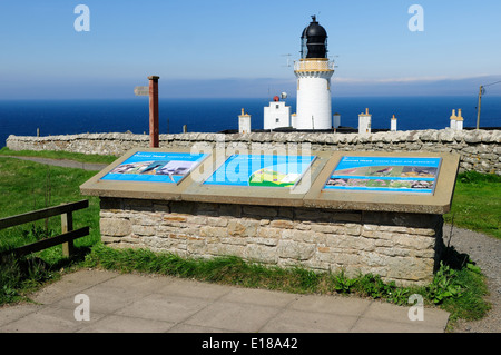 Dunnet Head Lighthouse ,Ecosse.Lieu plus au nord sur la terre ferme ,UK. Banque D'Images