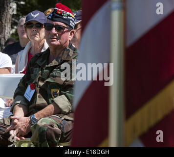 Dana Point, Californie, USA. 26 mai, 2014. Vétéran de l'armée américaine WAYNE YOST assisté lundi aux cérémonies du Jour du Souvenir. Credit : ZUMA Press, Inc./Alamy Live News Banque D'Images