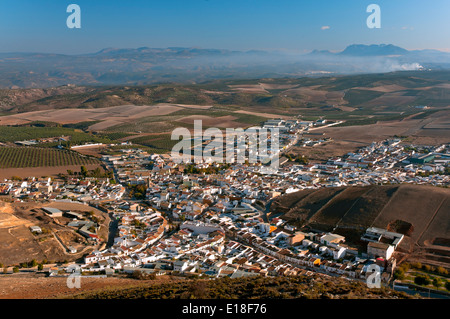 Vue panoramique sur la ville, sur la route touristique des bandits, Alameda, la province de Malaga, Andalousie, Espagne, Europe Banque D'Images