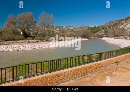 La rivière genil, la route touristique des bandits, Jauja, province de Cordoue, Andalousie, Espagne, Europe Banque D'Images