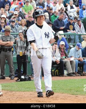 Cooperstown, New York, USA. 24 mai, 2014. Hideki Matsui (Yankees) MLB : ancien joueur des Yankees de New York Hideki Matsui en action au cours de la Classique de la renommée du baseball jeu à Cooperstown, New York, United States . © AFLO/Alamy Live News Banque D'Images