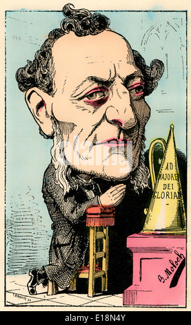 Louis-Joseph Buffet, 1818 - 1898, un homme d'État français, la caricature politique, 1882, par Alphonse Hector Colomb pseudonyme B. Moloch, Banque D'Images