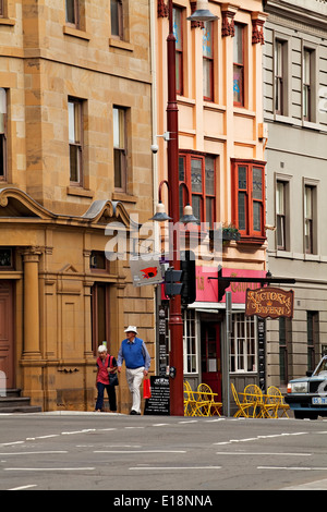 Hobart Australie / Victoria vers 1836 La Taverne de la rue Murray,Hobart Tasmanie. Banque D'Images