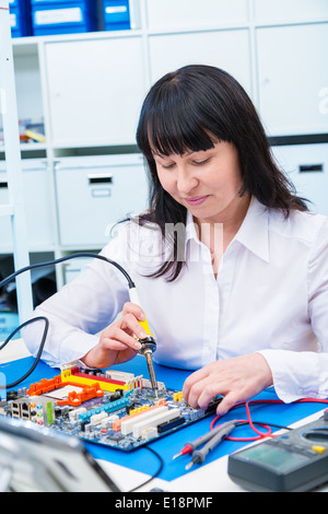 Développement d'un micro processeur électronique Banque D'Images