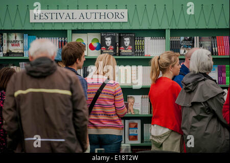 Le mardi 27 mai 2014, Hay on Wye, UK présenté : Vues générales du Hay Festival Re : Le Hay Festival, Hay on Wye, Powys, Pays de Galles, Royaume-Uni. Banque D'Images