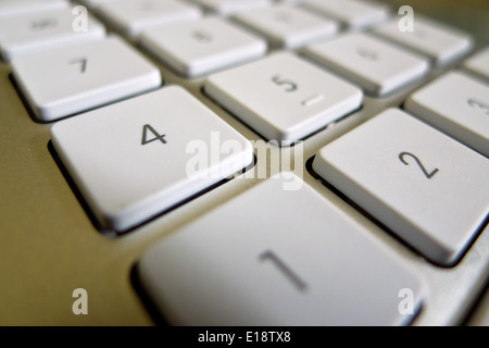 Die Tasten eines Ordinateurs dans Nahaufnahme. Datenverarbeitung und Internet. Banque D'Images