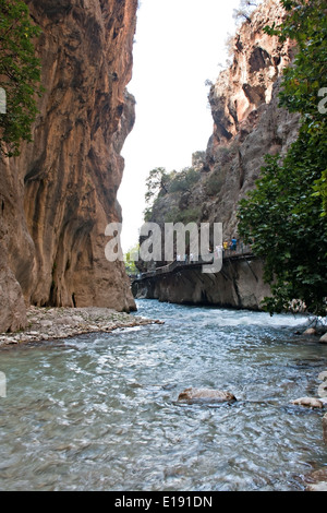 Saklikent Gorges situé dans la province de Muğla, Turquie Banque D'Images