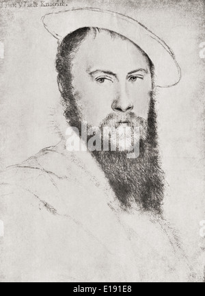 Sir Thomas Wyatt, également orthographié wiat, 1503 -1542. 16e siècle l'ambassadeur anglais et poète lyrique. Banque D'Images