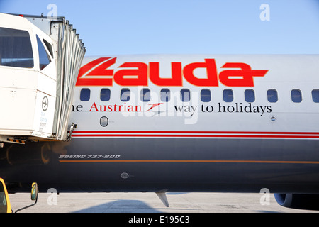 Flugzeug der LAuda-Air Austrian-Airlines (AUA) Banque D'Images