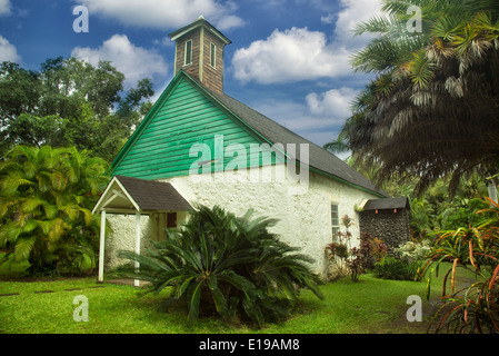 Hoomau Palapala Congregational Church à la sépulture de Charles Lindbergh. Maui, Hawaii Banque D'Images