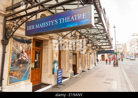 Her Majesty's Theatre Haymarket London extérieur. Banque D'Images