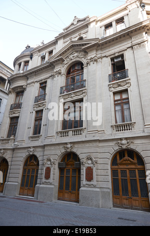 Côté du bâtiment de la Bourse de Santiago du Chili Banque D'Images