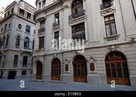 Côté du bâtiment de la Bourse de Santiago du Chili Banque D'Images