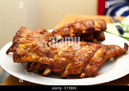 Sauce Barbecue Spareribs avec Banque D'Images