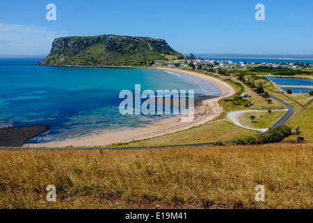 La formation géologique connue sous le nom de l'écrou de Stanley en Tasmanie Banque D'Images