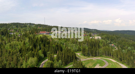 Au printemps, le paysage norvégien, Oslo Holmenkollen Banque D'Images