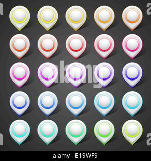 Résumé de communication pour le plan, sur fond noir Illustration de Vecteur