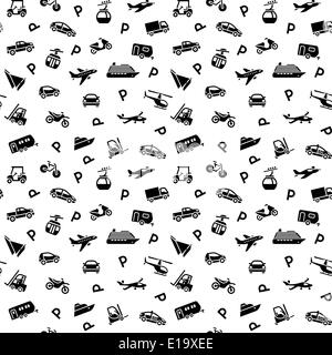 Toile sans couture, icônes de transport - vector eps 10 Illustration de Vecteur