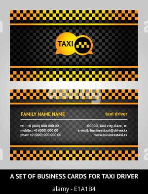 Cartes de visite - taxi, vector illustration 10eps Illustration de Vecteur