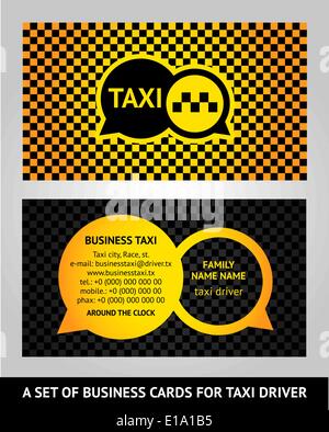 Cartes de visite taxi, vector illustration 10eps Illustration de Vecteur