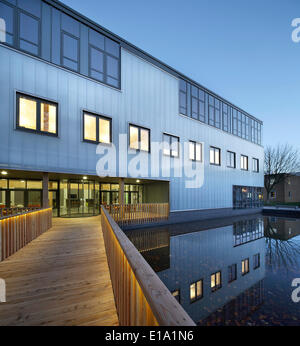 Lancaster Institut pour l'Art Contemporain, Lancaster, Royaume-Uni. Architecte : Sheppard Robson, 2011. Point de vue de main Banque D'Images