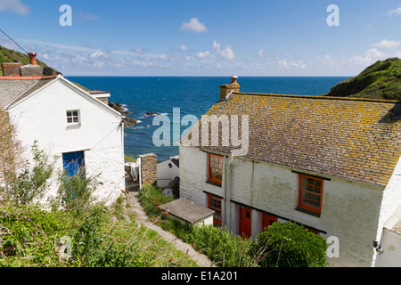 La petite pêche de Cornouailles et de destination de voyage à Cornwall Portloe Banque D'Images