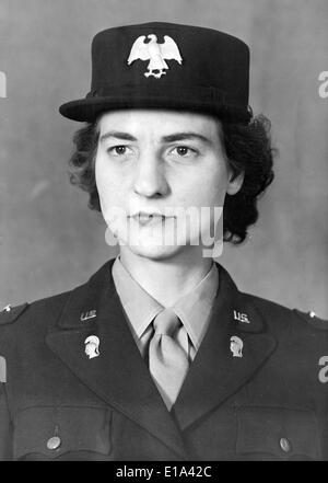 US Army WW2. Une femme officier US Banque D'Images