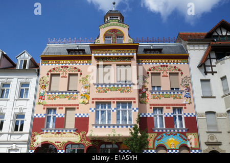 Haus der Vier Jahreszeiten, Wittenberge, Prignitz, Brandebourg, Allemagne Banque D'Images