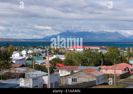 Puerto Natales et son dernier espoir, Chili Banque D'Images