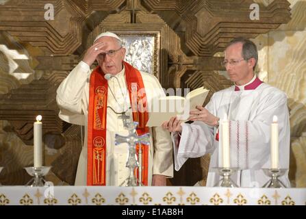 Jérusalem, Israël. 26 mai, 2014. Le pape François lors de la visite en Israël. © Mark/ZUMAPRESS.com/Alamy NurPhoto Neyman/Live News Banque D'Images