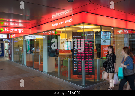 Brisbane Australie, Queensland CBD Central Business, District, George Street, St.George Bank,branche,banque,asiatique asiatique immigrants ethniques mino Banque D'Images
