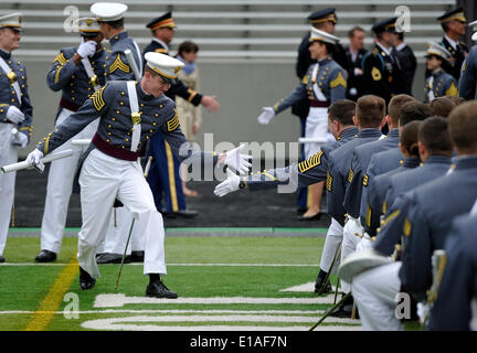 West Point, USA. 28 mai, 2014. Cadets assister à la remise des diplômes à l'Académie militaire de West Point, New York, États-Unis, le 28 mai 2014. Credit : Wang Lei/Xinhua/Alamy Live News Banque D'Images