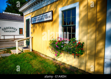 Extérieur du bâtiment dans un village de mer, Mystic, Connecticut Seapor Banque D'Images