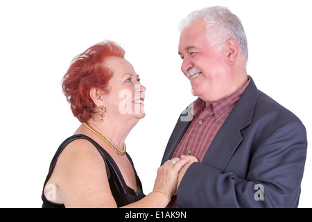 Couple de à yeux joyeusement et fièrement Banque D'Images